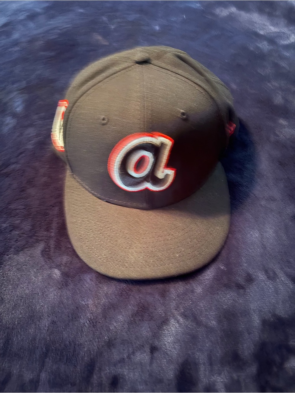 Atlanta Braves New Era 59FIFTY Cooperstown Collection Fitted Hat 7 1/2 Black Red